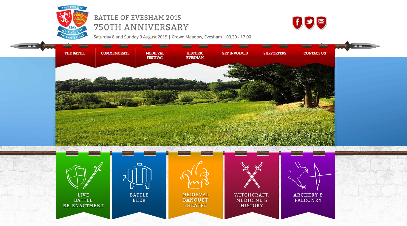 Battle of Evesham Website Design